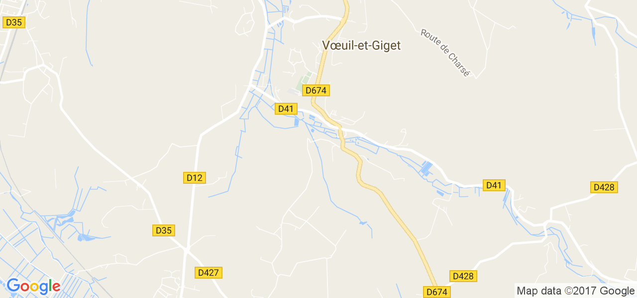 map de la ville de 